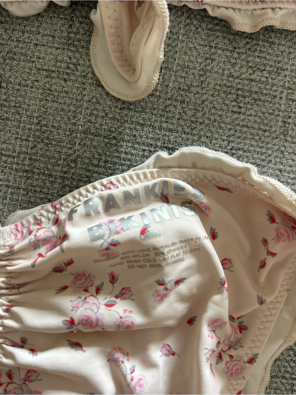 Frankie's Bikinis Light Pink Floral Tie-Front Bikini